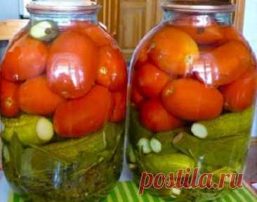 Овощное ассорти (помидоры с огурцами) — Дачный участок