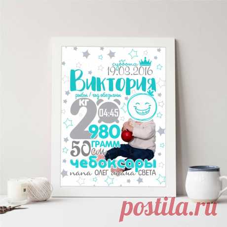 Метрика с фото вашего малыша(ки)