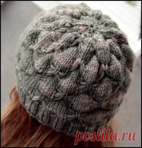 Изящная зимняя шапочка &quot;Бабочка&quot; | knitt.net | Все о вязании