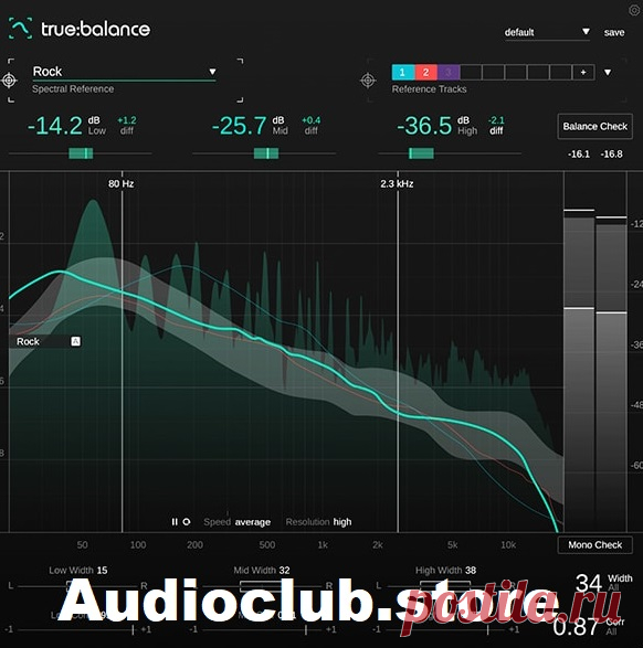 Sonible Truebalance v1.0.4 Win U2B Mac  | Win: 16.3 MB | Mac: 48.4 MB

Truebalance is a metering plug-in that provides essential information for optimizing the spectral balance and mono compatibility of your mix. It offers:

Real-time spectrum analysis and average spectrum display
Genre-based references and custom reference options
Stereo width and stereo correlation values