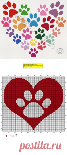 Paw cross stitch kit, pattern | Yiotas XStitch | Cross Stitch | Cross Stitches, Cross Stitch Kits and Stitches