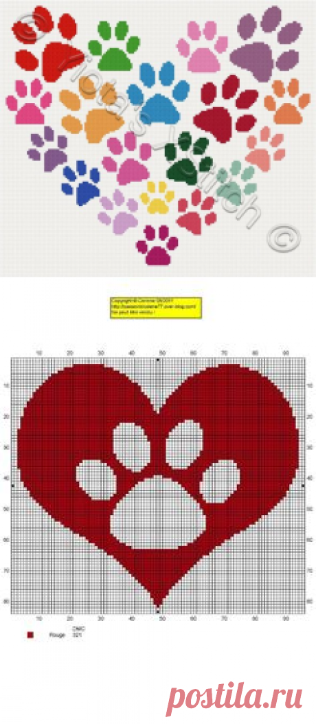 Paw cross stitch kit, pattern | Yiotas XStitch | Cross Stitch | Cross Stitches, Cross Stitch Kits and Stitches