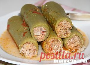 Молодые кабачки, фаршированные мясом и рисом | Харч.ру - рецепты для любителей вкусно поесть