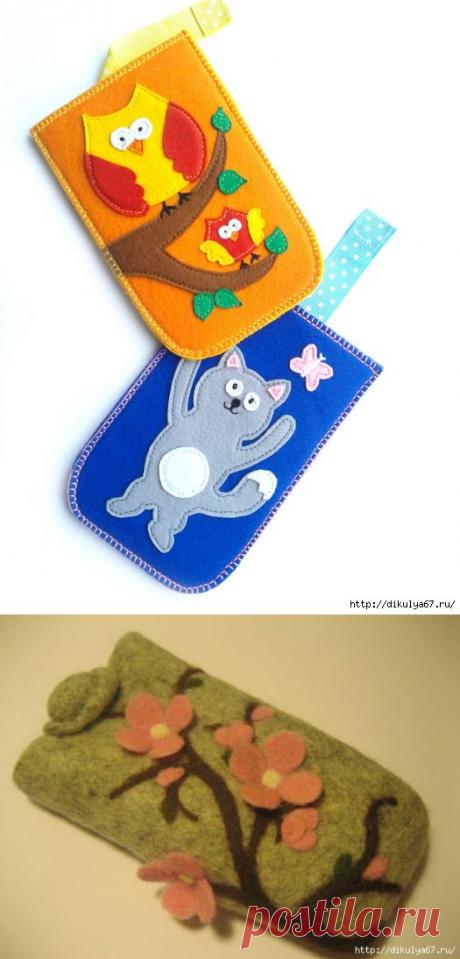 Очаровательные чехольчики для мобильного телефона.