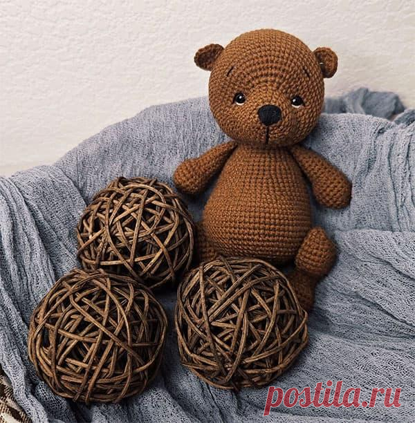 Мишка крючком. Амигуруми схемы и описания. Автор: Мария Комарова | IRINELY.ART