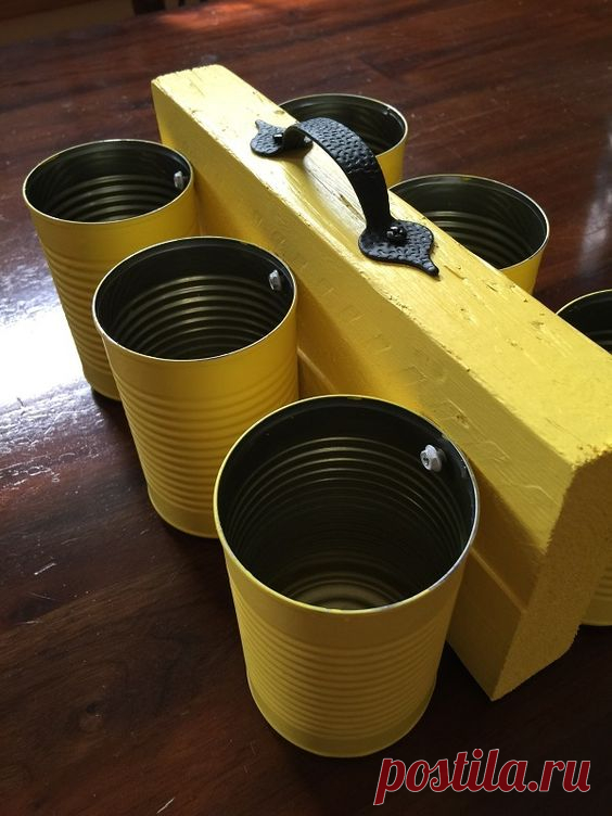 #DIY Tin Can Utensil Holder