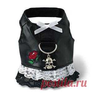 Pretty Pink DOG Dress Harness 3 layer cake Ruffled by spotNotz, $23.00