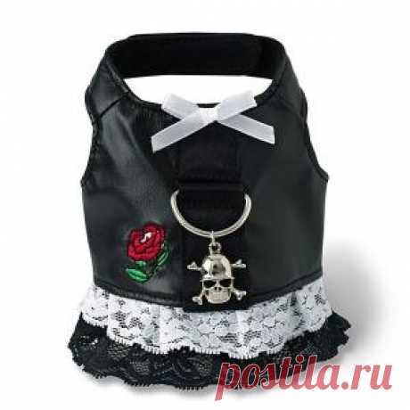 Pretty Pink DOG Dress Harness 3 layer cake Ruffled by spotNotz, $23.00