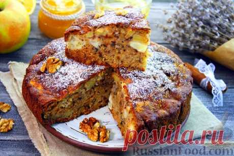 Рецепт: Медовая шарлотка с яблоками на RussianFood.com