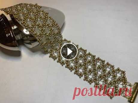 Браслет из бисера &quot;Ажурный&quot;DIY How to made a beaded bracelet.Мастеркласс Привет Всем,дорогие мои зрители, любители бисероплетения или просто интересующиеся этим увлечением!!!Меня зовут Анна и я рада приветствовать вас на св...