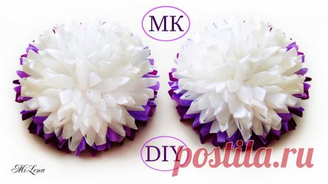 Пышные банты из узкой ленты, МК / DIY Lush Ribbon Bows - YouTube