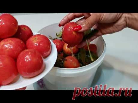 БОЧКОВЫЕ ПОМИДОРЫ НА ЗИМУ. Самые  ВКУСНЫЕ ПОМИДОРЫ. Легкий рецепт.