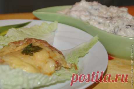 Запеченная свинина с двойным сыром и грибным соусом | ДОМАШНИЙ ОЧАГ