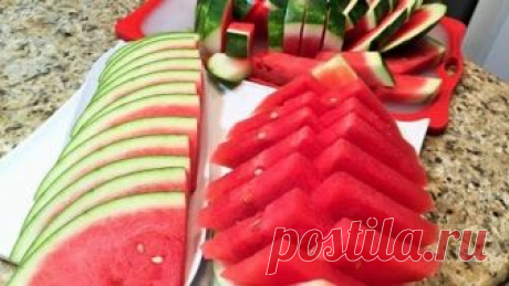 КАК НАРЕЗАТЬ АРБУЗ красиво и быстро. Три способа. HOW to slice watermelon.