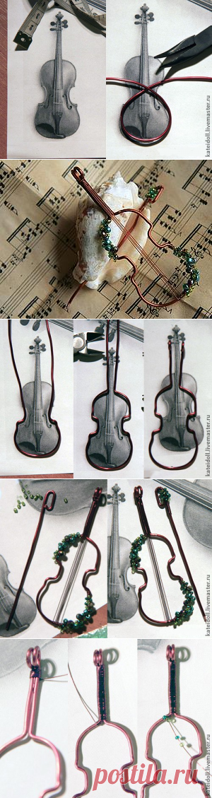 Украшение-скрипка из проволоки — Сделай сам, идеи для творчества - DIY Ideas