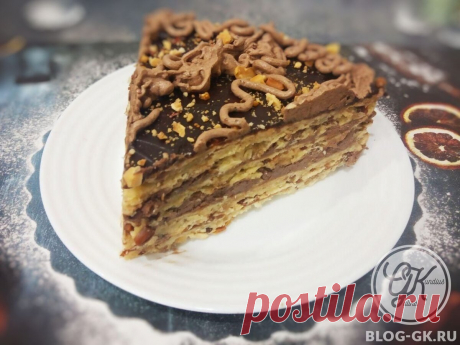 Песочный ореховый торт с нежным шоколадно-масляным кремом | Кулинарный блог Галины Кундиус | Яндекс Дзен
