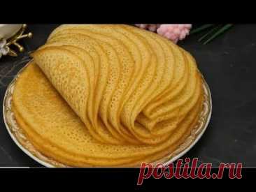 БОЖЕ КАК ВКУСНО! МУКА + ГАЗ-ВОДА! Тесто не РАСКАТЫВАЮ, а наливаю на сковороду! Самый Лучший Рецепт❤️