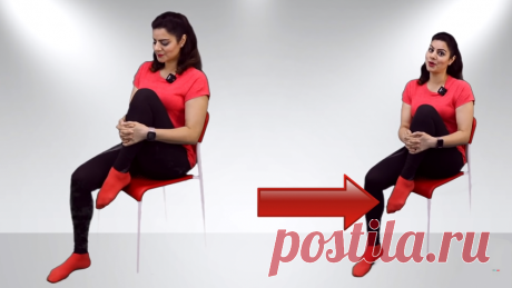 5 легких упражнений на стуле, чтобы убрать большой живот (без бега и прыжков) | Похудей с нами | Яндекс Дзен