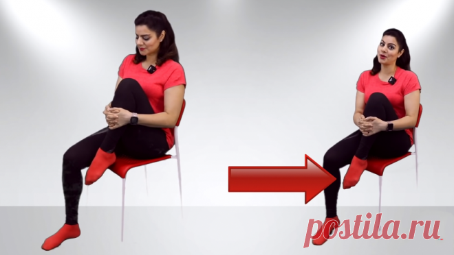 5 легких упражнений на стуле, чтобы убрать большой живот (без бега и прыжков) | Похудей с нами | Яндекс Дзен
