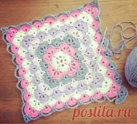 Blanket crochet stitch Bavarian - step by step free