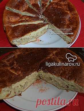 Заливной пирог с рыбой, рецепт пошаговый от Лиги Кулинаров. Рецепт заливного пирога с рыбой, рецепты Лиги Кулинаров.