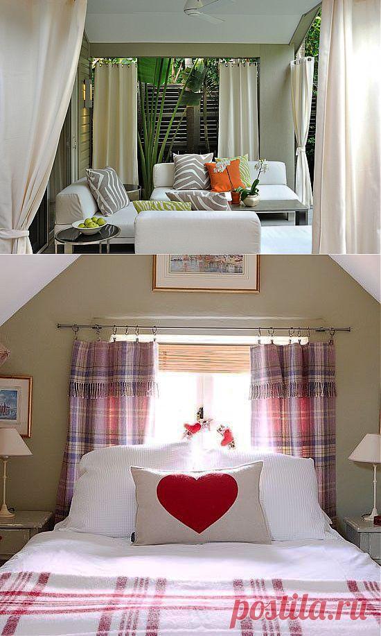 Шторы для дачи и веранды. Декор загородного дома тканями.