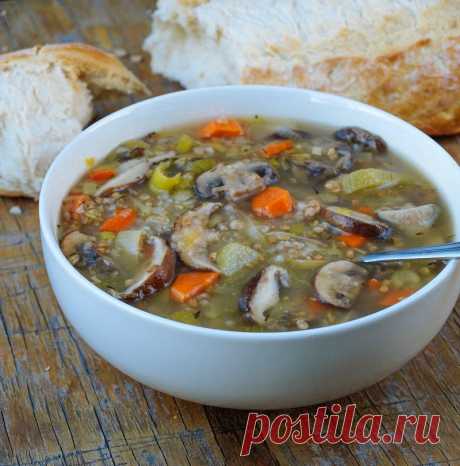 Грибной суп с гречкой рецепт с фото - Приглашаем к столу