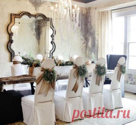 Украшение Новогоднего праздничного стула