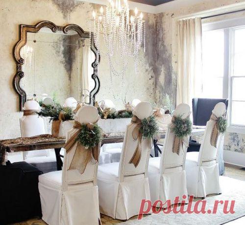 Украшение Новогоднего праздничного стула