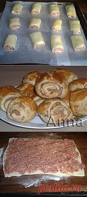 Слоёные рулетики с мясным фаршем - 28 Мая 2011 - Добавить свой рецепт - Готовим дома. Кулинария. Рецепты. Салаты.