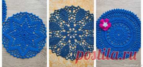 Маленькие салфетки крючком. Схемы | Вязание крючком. Ваши работы Здравствуйте! Салфетки крючком мини формата. 