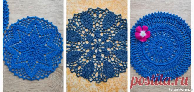Маленькие салфетки крючком. Схемы | Вязание крючком. Ваши работы Здравствуйте! Салфетки крючком мини формата. 
