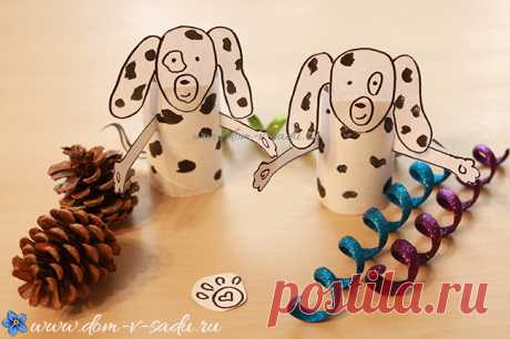 Как сделать собаку из бумаги в виде далматинцев: поделки из втулок от туалетной бумаги. | Красивый Дом и Сад
