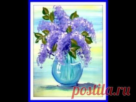 Иногда надоедает рисовать только кистью, и хочется экспериментов... давайте вместе возьмем обычную газету, и нарисуем сирень! Для работы нам потребуется: бум...