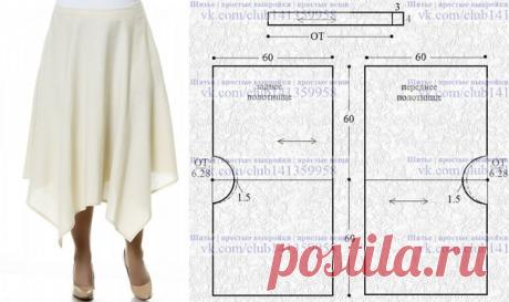 Юбка "солнце" с углами.
#простыевыкройки #простыевещи #шитье #юбка #выкройка