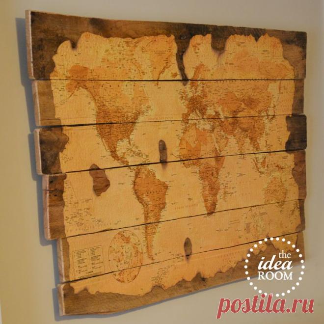 Wood Pallet Map Tutorial - The Idea Room