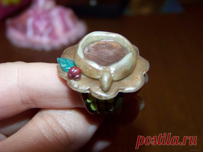 Кольцо Чашка кофе HAND MADE SURPRISE
