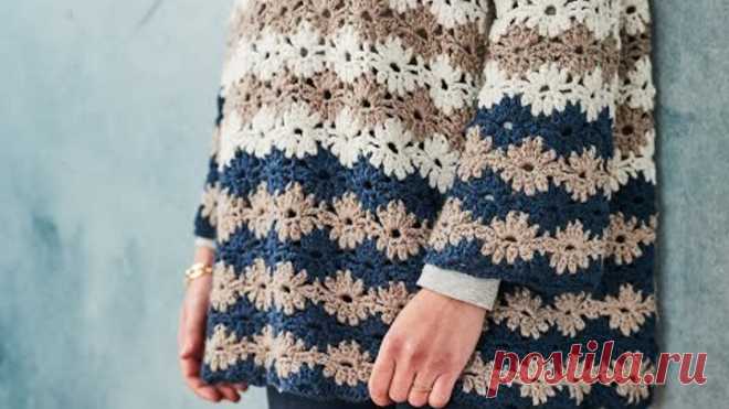 13. Türchen fürs Ahrtal öffnen - Pulli Flower-Power häkeln