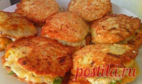 Кабачковые оладьи с начинкой