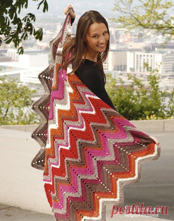 Одеяло с индийским мотивом от Drops Design вязаное крючком