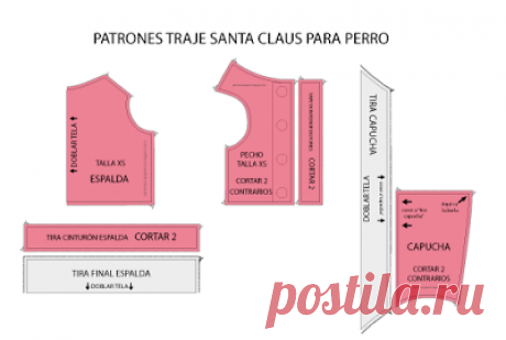 Patrón de traje de santa claus para perro | Mimi y Tara