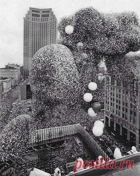 Фестиваль воздушных шариков в Кливленде, 1986 год. Почти полтора миллиона шариков выпущены одновременно.