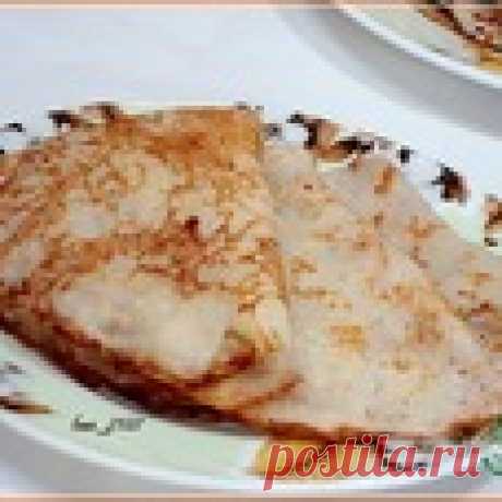 Постные дрожжевые блины Кулинарный рецепт