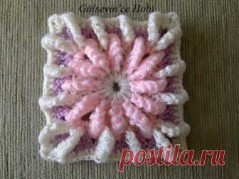 Объемный квадратный мотив по уроку