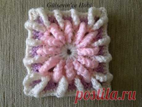 Объемный квадратный мотив по уроку