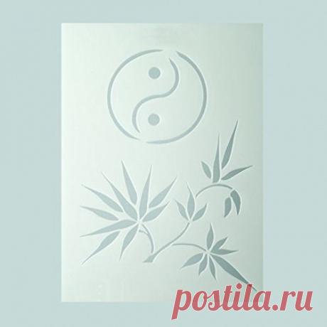 Efco Pochoir en bambou dans 2 designs, en plastique, transparent, A5: Amazon.fr: Cuisine & Maison