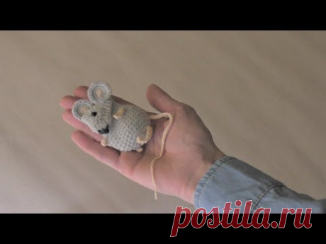 Мастер-класс брошь амигуруми Мышка