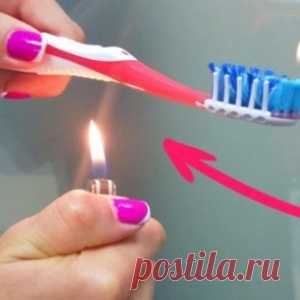 Подожги зубную щетку, чтобы получить нечто очень полезное для дома…