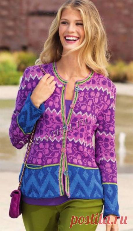 Жакет с цветочным узором