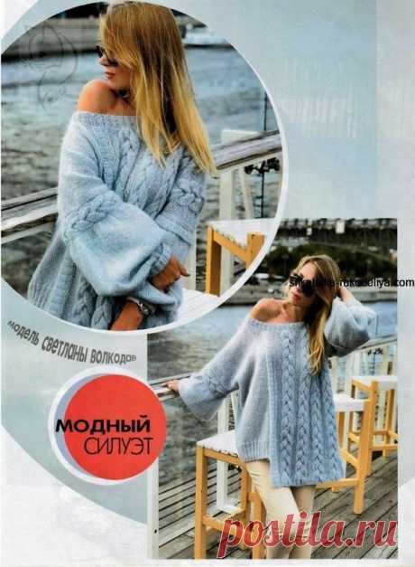 Dziana Moda: Ciekawy sweter na drutach